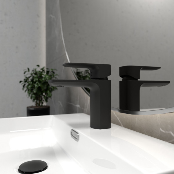 Смеситель для умывальника Koller Pool Trend TR 0200B, черный матовый