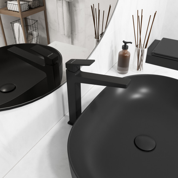 Смеситель для умывальника Koller Pool CUBE XL 1104340605, черный матовый