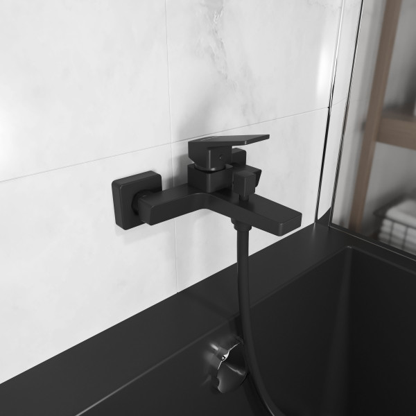 Смеситель для ванны Koller Pool CUBE 1104300605, черный матовый