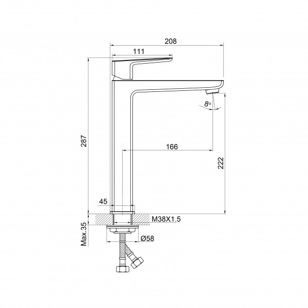 Смеситель для умывальника Koller Pool Integro Pro XL 1144340305