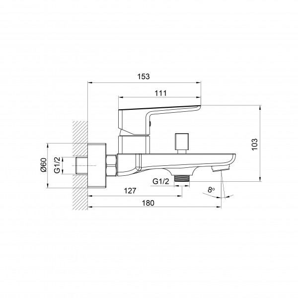 Смеситель для ванны Koller Pool Integro Pro 1144300305