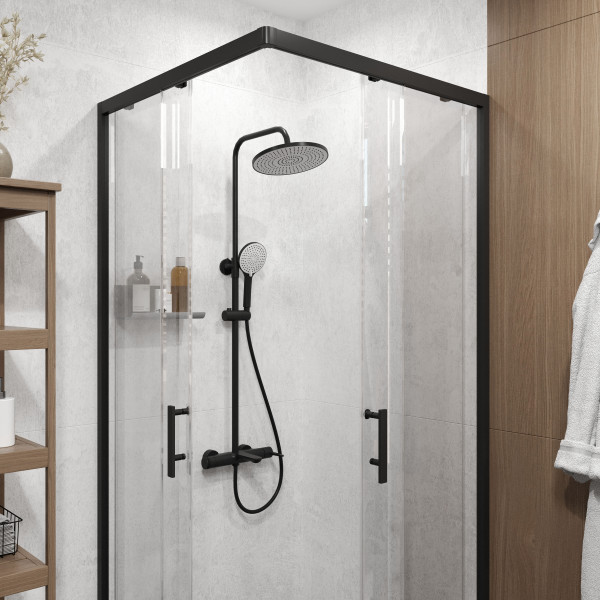 Душевая система Koller Pool Dakota 1105360605, черный матовый