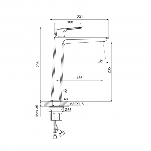 Смеситель для умывальника Koller Pool TERA XL 1126340305
