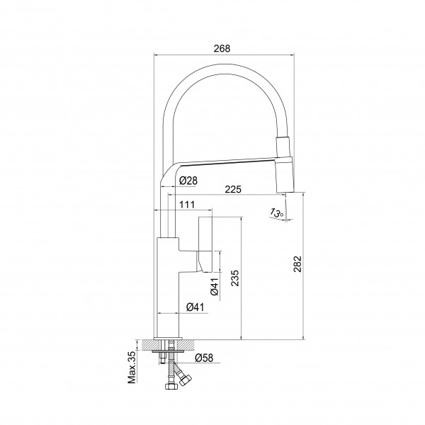 Смеситель для кухни Koller Pool Kitchen Professional 1145441123