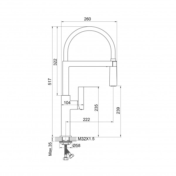 Смеситель для кухни Koller Pool Kitchen Professional S 1145441122