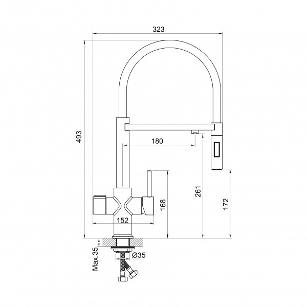 Смеситель для кухни Koller Pool Kitchen Professional S-DUO 1145431105