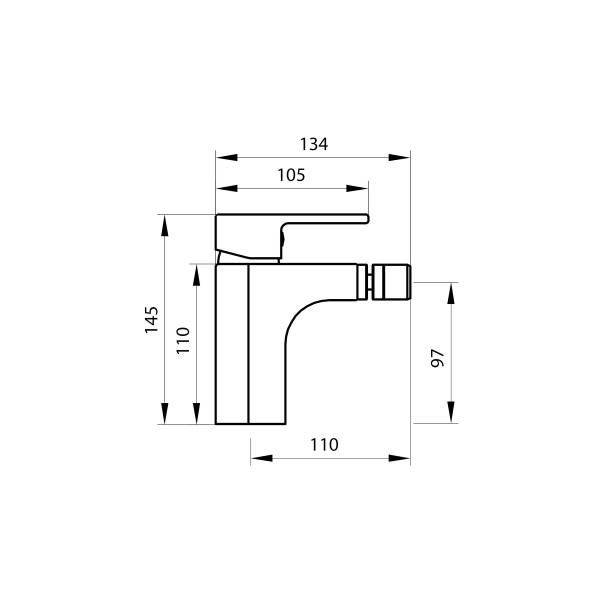 Смеситель для биде Koller Pool Round Arc RA 0300