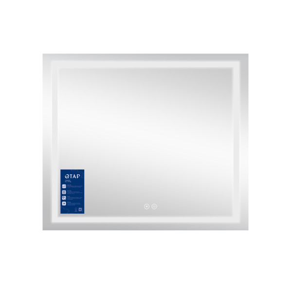 Зеркало Qtap Mideya (MI1) 800х700 с LED-подсветкой Touch, с антизапотеванием, с диммером QT2078NCF8070W