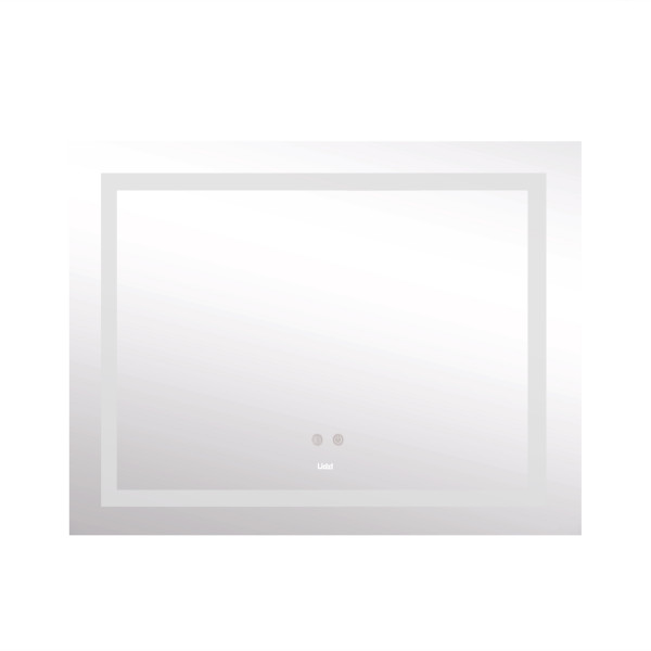 Зеркало Lidz Kubis 1000х800 с LED-подсветкой Touch, с антизапотеванием, с диммером, рег. яркости LD78LF61410080
