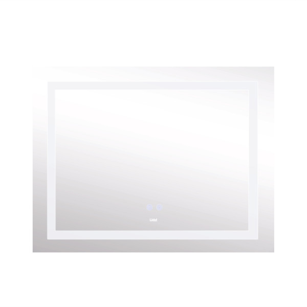 Зеркало Lidz Kubis 1000х800 с LED-подсветкой Touch, с антизапотеванием, с диммером, рег. яркости LD78LF61410080