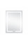 Зеркало Lidz Kubis 600х800 с LED-подсветкой Touch, с антизапотеванием, с диммером, рег. яркости LD78LF9376080