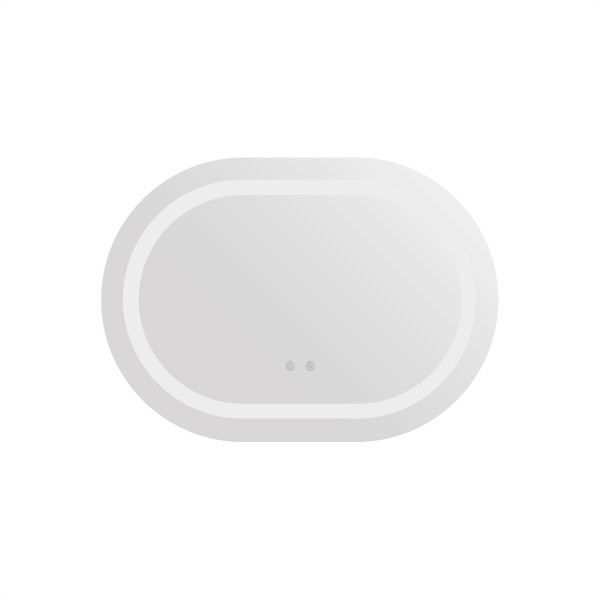 Зеркало Qtap Gemini 650х900 с LED-подсветкой Touch, с антизапотеванием, с диммером, рег. темп. цвета (3000-6500K) Reverse QT2578R6590