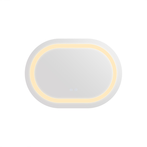 Зеркало Qtap Gemini 650х900 с LED-подсветкой Touch, с антизапотеванием, с диммером, рег. темп. цвета (3000-6500K) Reverse QT2578R6590