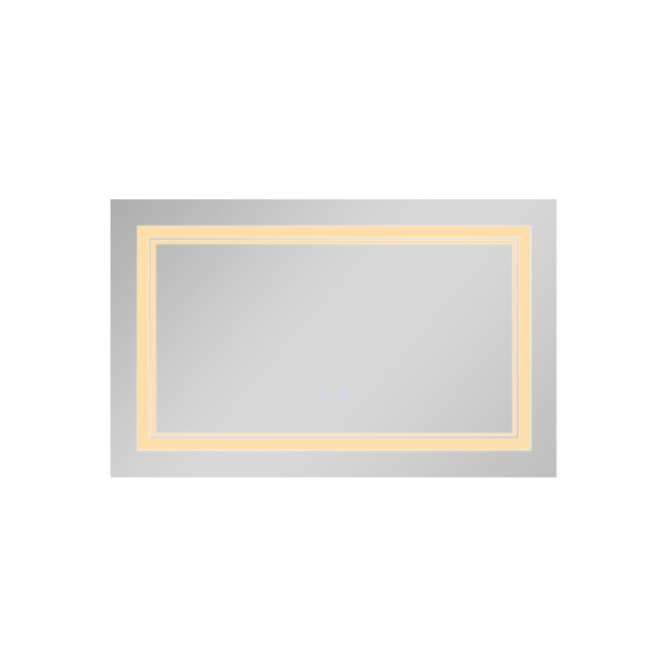 Зеркало Qtap Cardinal (CA1) 700х500 с LED-подсветкой Touch, с антизапотеванием, с диммером, рег. темп. цвета (3000-6500K) QT0478C5070