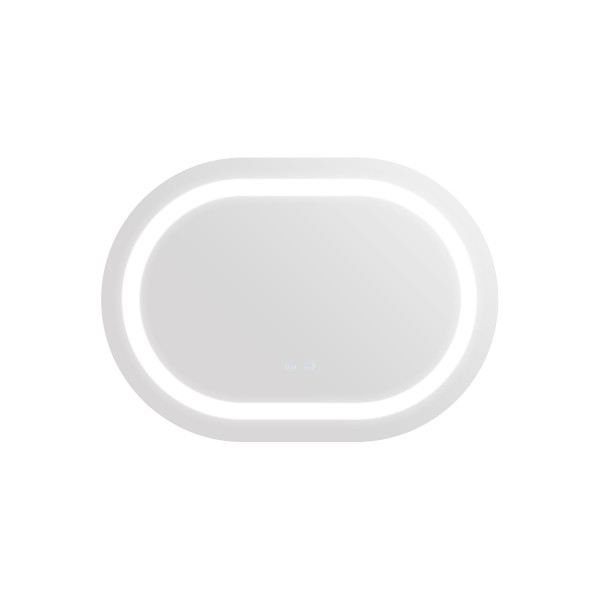 Зеркало Qtap Gemini 600х800 с LED-подсветкой Touch, с антизапотеванием, с диммером, рег. темп. цвета (3000-6500K) Reverse QT2578R6080