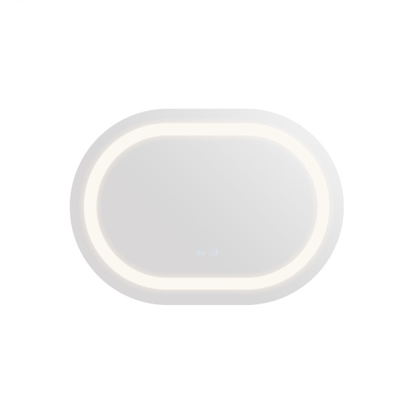Зеркало Qtap Gemini 600х800 с LED-подсветкой Touch, с антизапотеванием, с диммером, рег. темп. цвета (3000-6500K) Reverse QT2578R6080