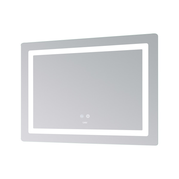 Зеркало Lidz Kubis (KU2) 900х700 с LED-подсветкой Touch, с антизапотеванием, с диммером, рег. яркости LD78LF904907048452