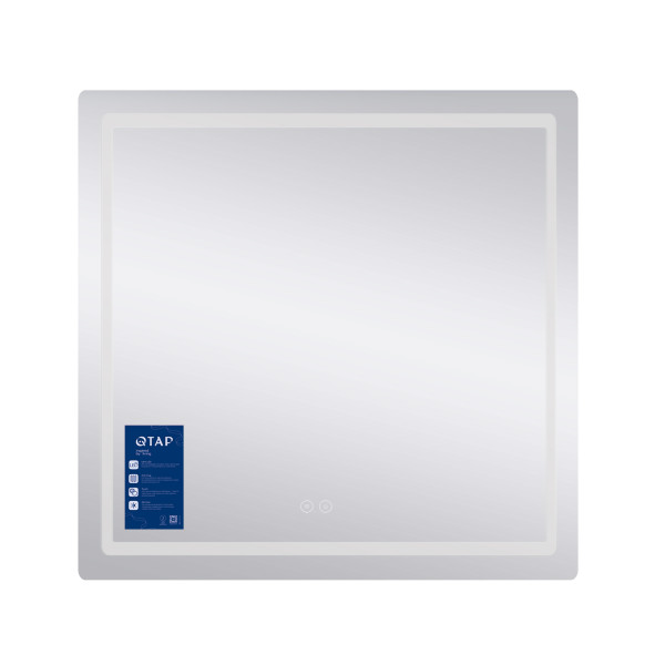 Зеркало Qtap Mideya (MI2) 700х800 с LED-подсветкой Touch, с антизапотеванием, диммером, рег. яркости QT2078DCF7080