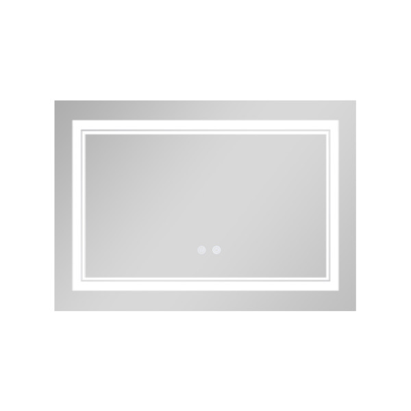 Зеркало Qtap Cardinal (CA1) 800х600 с LED-подсветкой Touch, с антизапотеванием, с диммером, рег. темп. цвета (3000-6500K) Reverse QT0478C8060