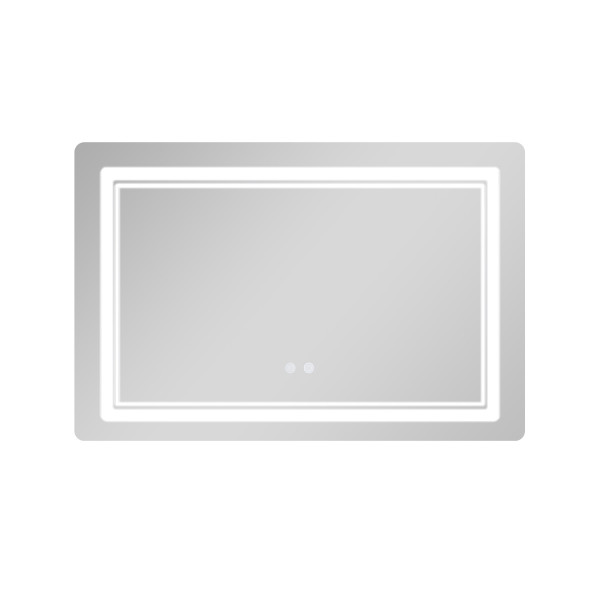 Зеркало Qtap Cardinal (CA2) 800х600 с LED-подсветкой Touch, с антизапотеванием, с диммером, рег. темп. цвета (3000-6500K) Reverse QT0478C806048457