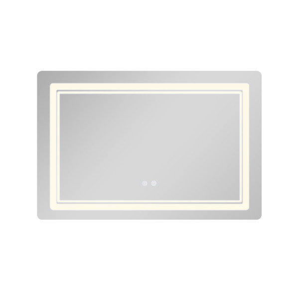 Зеркало Qtap Cardinal (CA2) 800х600 с LED-подсветкой Touch, с антизапотеванием, с диммером, рег. темп. цвета (3000-6500K) Reverse QT0478C806048457