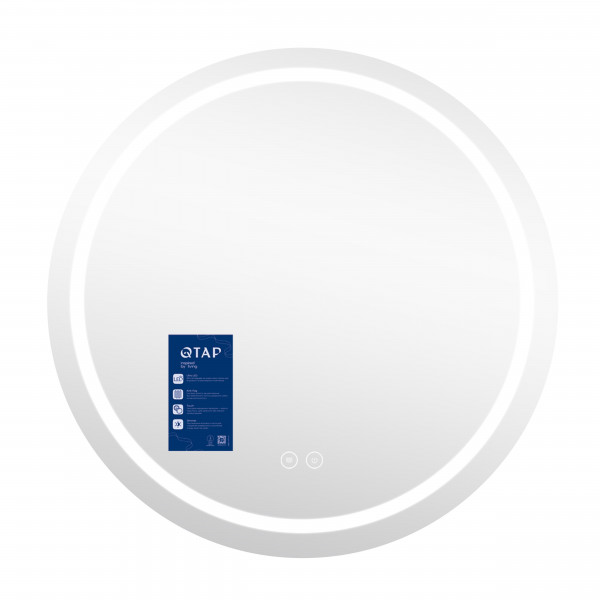 Зеркало Qtap Mideya R1000 с LED-подсветкой Touch, с антизапотеванием, диммером QTMIDR100049003