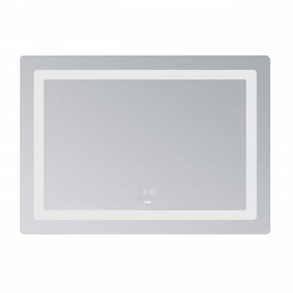 Зеркало Lidz Kubis (KU2) 1200х800 с LED-подсветкой Touch, с антизапотеванием, с диммером, рег. яркости LDKUB120080049007