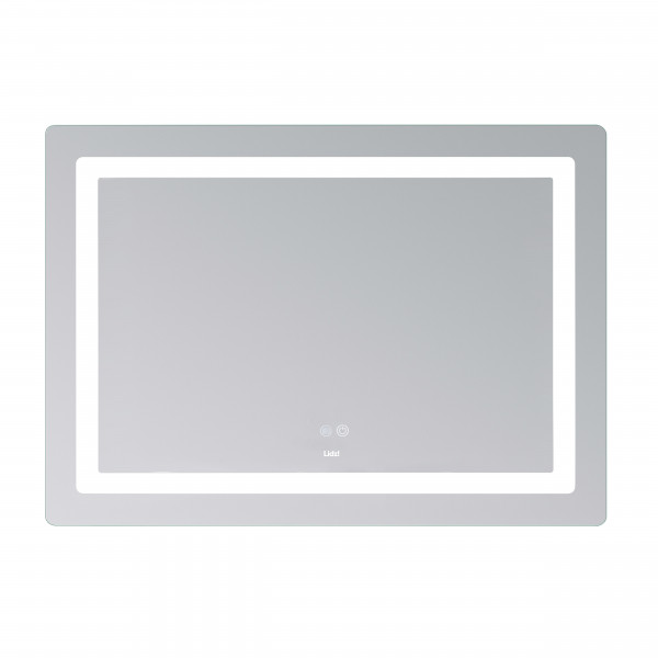 Зеркало Lidz Kubis (KU2) 1200х800 с LED-подсветкой Touch, с антизапотеванием, с диммером, рег. яркости LDKUB120080049007