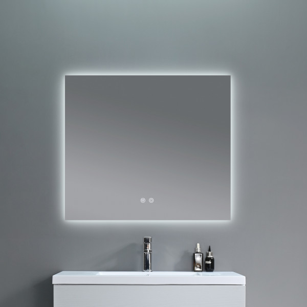 Зеркало Qtap Taurus (TA1) 800×700 мм с LED-подсветкой Touch, с антизапотеванием, с диммером, рег. темп. цвета (3000-6500K) QTTAU80070048954