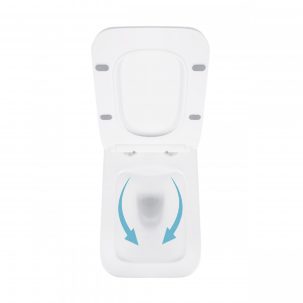 Унитаз подвесной Qtap Crow Rimless безободковый с сиденьем Soft-close QT05335170W