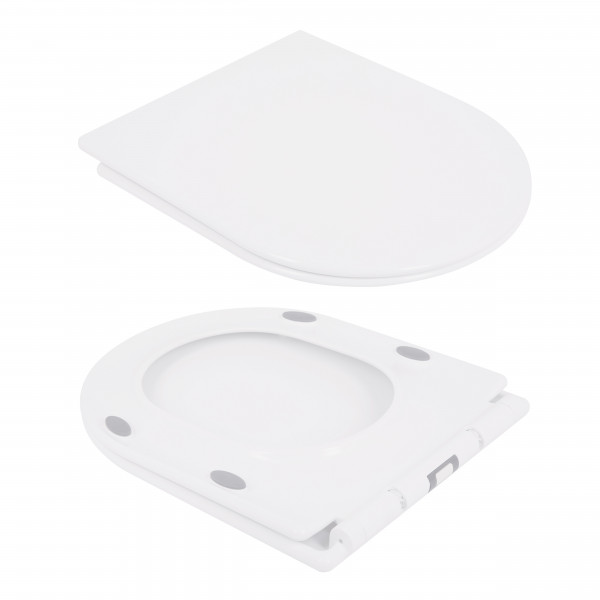 Унитаз-компакт Qtap Presto безободковый с сиденьем Soft-close QT24221217AW