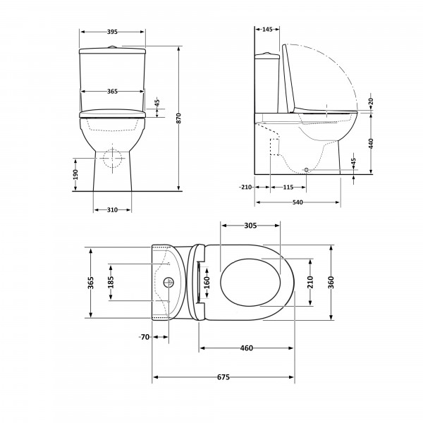 Унітаз-компакт Qtap Scorpio безободковий Ultra Quiet з сидінням Soft-close QT14226088AW