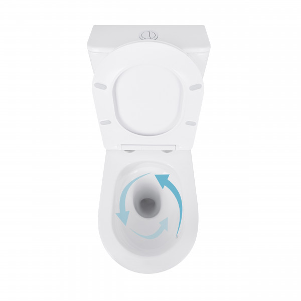 Унітаз-компакт Qtap Scorpio безободковий Ultra Quiet з сидінням Soft-close QT14226088AW