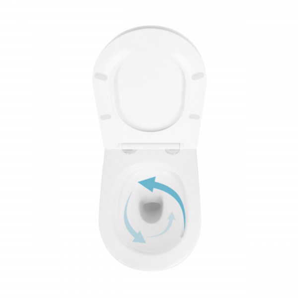 Унитаз подвесной Qtap Scorpio безободковый Ultra Quiet с сиденьем Soft-close QT14332380AW