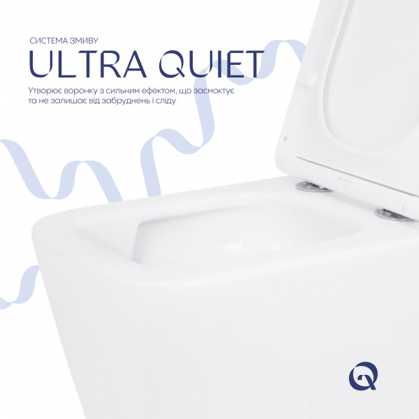Унитаз подвесной Qtap Crow безободковый с сиденьем Soft-close QT05335171W