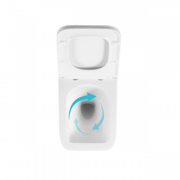 Унитаз подвесной Qtap Gemini безободковый с сиденьем Soft-closeQTGEM26W45430