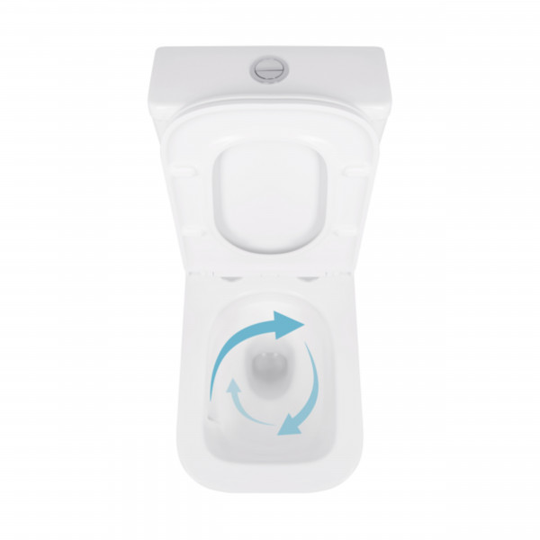 Унитаз-компакт Qtap Cardinal Ultra Quiet безободковый с сиденьем Soft-close QT04222168AUQ3W