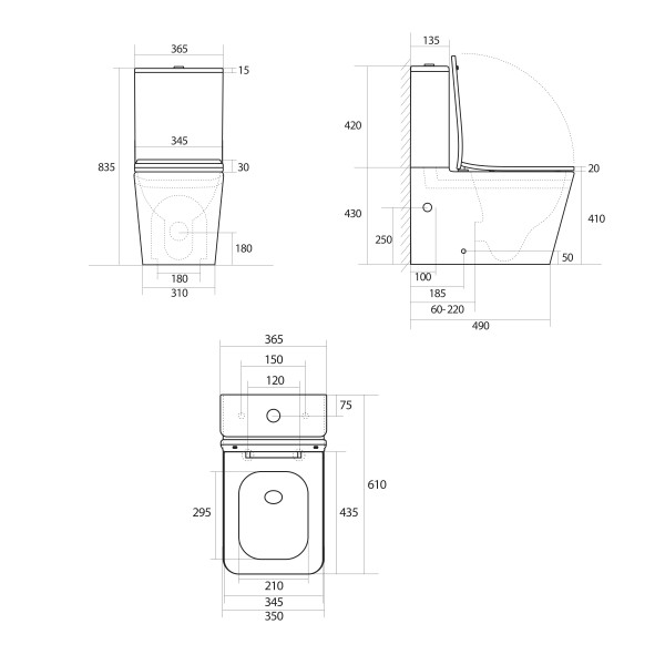 Унитаз напольный Qtap Tern Ultra Quiet безободковый с сиденьем Soft-Close QT17226003AW White