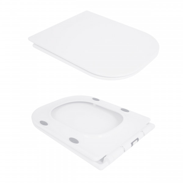 Унитаз-компакт Qtap Presto Quadro безободковый с сиденьем Soft-close QT24221215AW