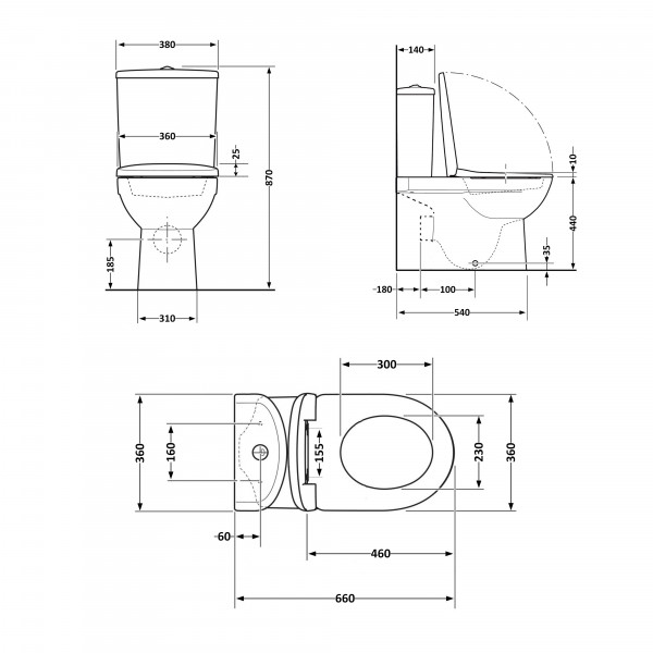 Унитаз напольный Qtap Robin New Ultra Quiet безободковый с сиденьем Soft-Close WHITE QT13226083AW