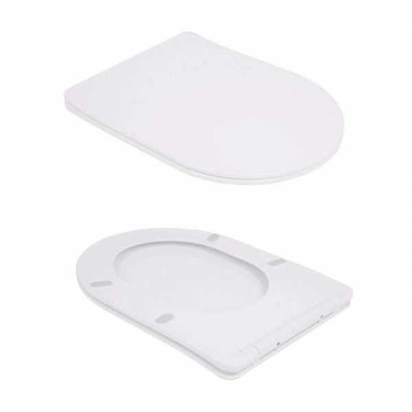 Унитаз напольный Qtap Robin New Ultra Quiet безободковый с сиденьем Soft-Close WHITE QT13226083AW