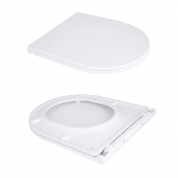 Унитаз напольный Qtap Dove Rimless безободковый с сиденьем Soft-close WHITE QT06228380BW