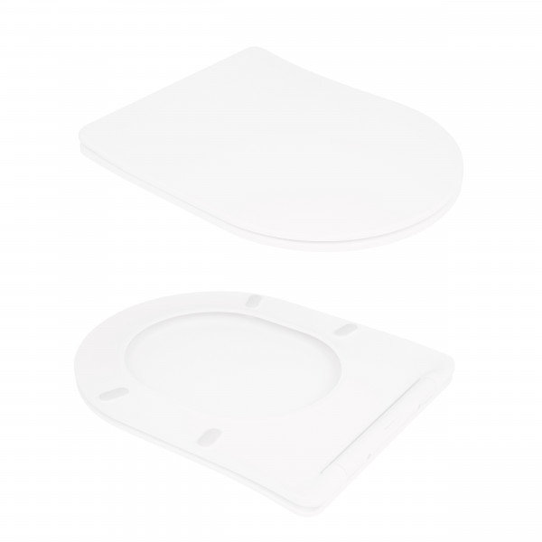 Унитаз напольный Qtap Virgo Ultra Quiet безободковый с сиденьем Soft-Close WHITE QT18226092AW