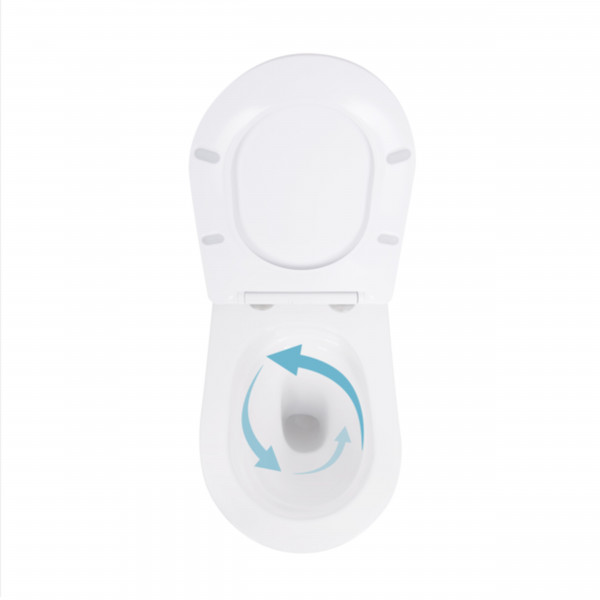 Унитаз подвесной Qtap Robin Ultra Quiet безободковый с сиденьем Soft-close 520x365x365 мм WHITE