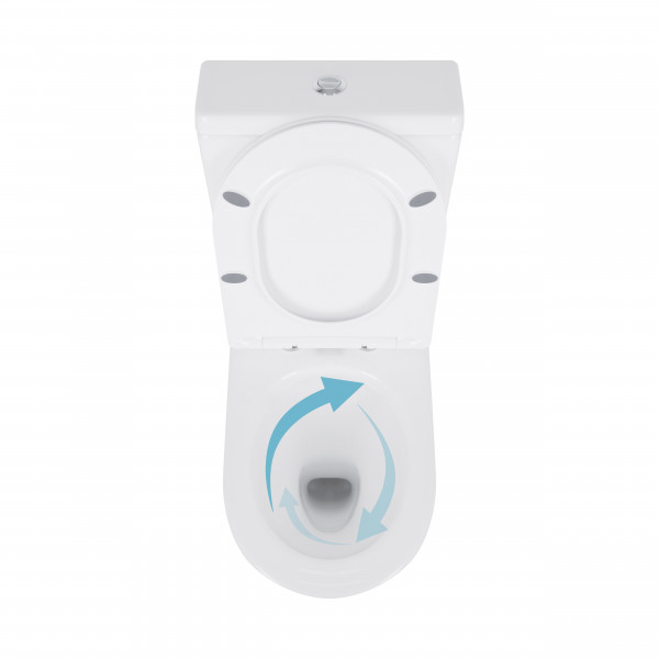 Унитаз напольный Qtap Swan Ultra Quiet с сидением Soft-close 640x360x835 мм QT16222182TW White
