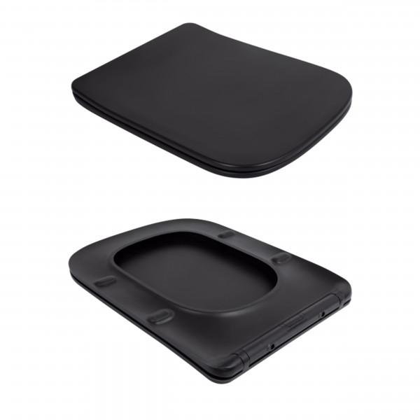 Унитаз подвесной Qtap Tern New Ultra Quiet с сиденьем с сиденьем Soft-Close MATT BLACK QT17332303ASMB