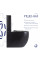 Унитаз напольный Qtap Robin Ultra Quiet безободковый с сиденьем Soft-Close MATT BLACK QT13226083AMB