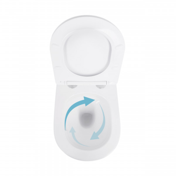 Унитаз подвесной Qtap Swan безободковый с сиденьем Soft-close QT16335180W