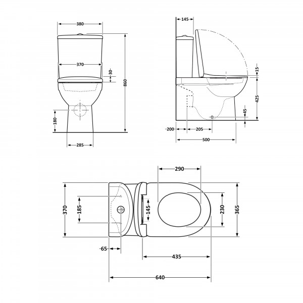 Унитаз напольный Qtap Swan Eco Ultra Quiet с сидением Soft-close 640x360x835 мм QTSWA27W48748 White