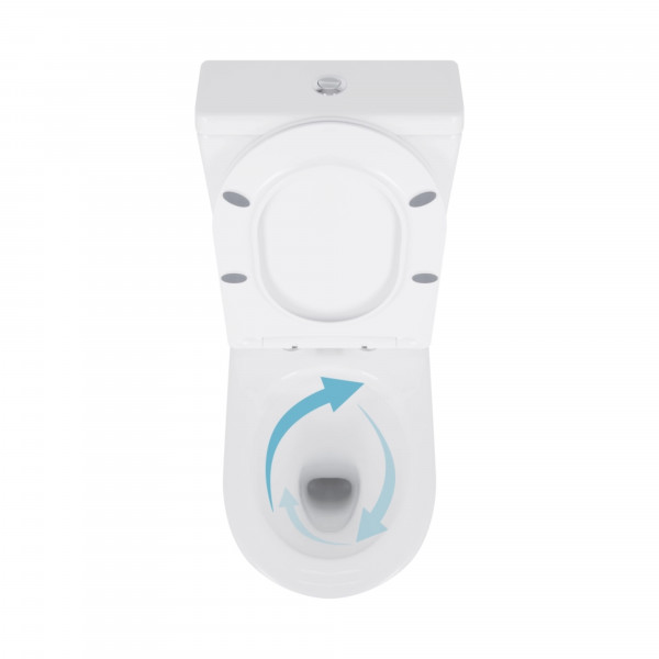 Унитаз напольный Qtap Swan Eco Ultra Quiet с сидением Soft-close 640x360x835 мм QTSWA27W48748 White